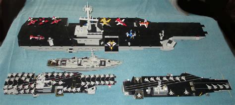 Mega Double Kitty Hawk Bloks Aircraft Carrier Building Bricks World