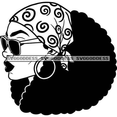 Afro Puff Hair Svg Etsy