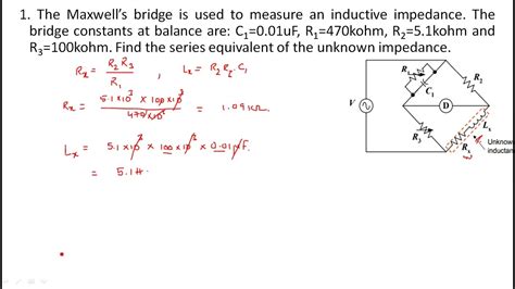 Maxwell S Bridge Example Problems Electrical Instruments EIM