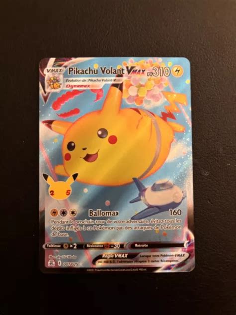 Carte Pok Mon Pikachu Volant Vmax C L Brations Ans Fr Eur