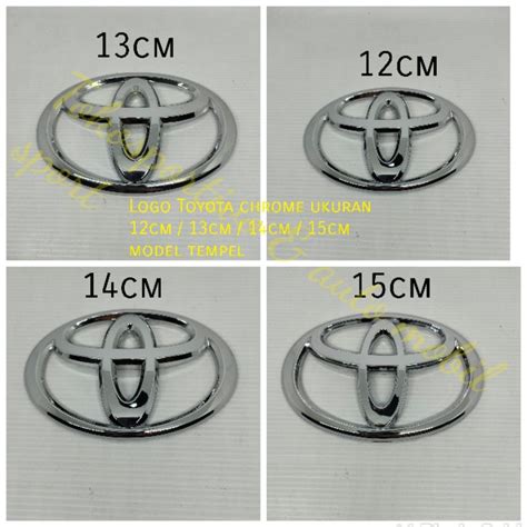 Jual Logo Emblem Lambang Toyota Chrome 12cm 13cm 14cm 15cm Universal