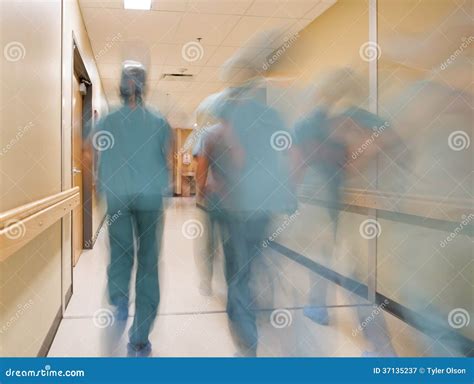 Blurred Motion Doctors And Nurses Stock Image Image Of Multiethnic