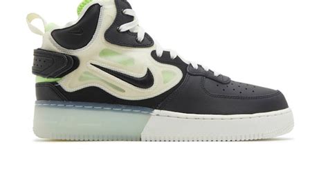 Nike Air Force 1 Mid React Black Neon Dq1872 100 Laced