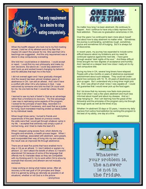 Newsletter Sacramento Valley Intergroup Of Overeaters Anonymous