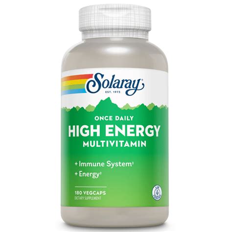 Solaray Once Daily High Energy Multivitamin Supports Immunity And Energy Whole Food Base