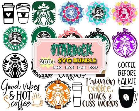 200 Starbucks Svg Bundlestarbucks Wrap Svg Starbucks Bundl Inspire Uplift