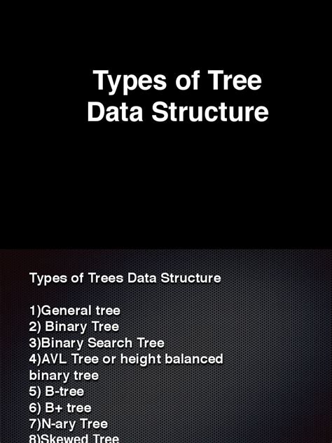 Types Of Tree Data Structure Pdf Computer Programming Computer Data