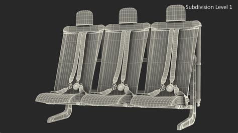 Helicopter Passenger Seats 3D Model $39 - .3ds .blend .c4d .fbx .ma ...