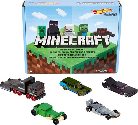 Hot Wheels Minecraft Character Vehicle Pk Collector Set Scale Collectible Cars And