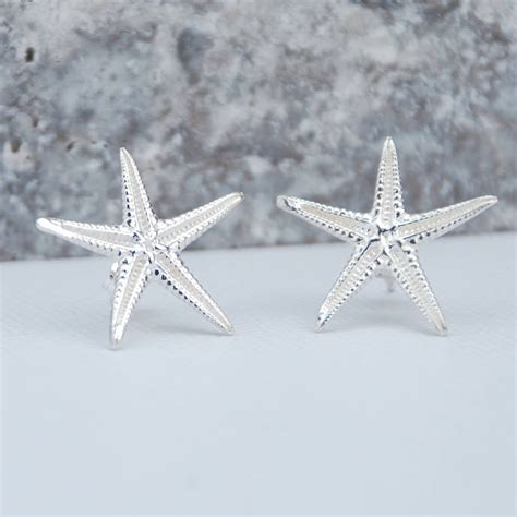 Sterling Silver Starfish Earrings By Penelopetom Notonthehighstreet