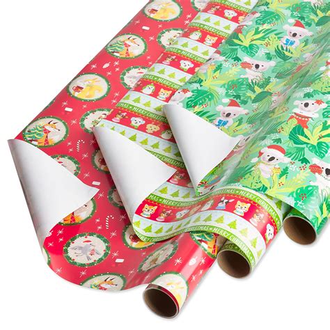 Papyrus Christmas Wrapping Paper Rolls For Kids Forest Friends