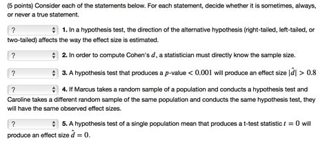 Solved Points Consider Each Of The Statements Below For Chegg