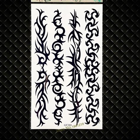 Black Henna Waterproof Temporary Tattoo Stickers Women Men Totem Fake