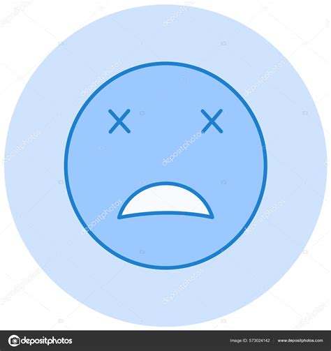 Sad Face Emoticon Icon Vector Illustration Stock Vector By