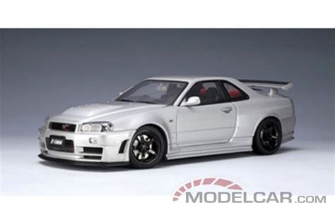 AUTOart Nissan Skyline GT R R34 Nismo Z Tune 2005 Diamond Silver 77356