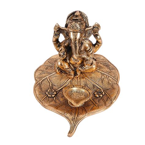 Brass Ganesha With Diya Diwali Diya And Diwali Pooja Etsy