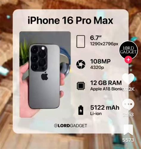 Leaked IPhone 16 Pro Max Specifications Viral Apple Products On TikTok