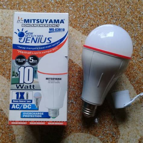 Jual Lampu Bohlam Led Emergency Mitsuyama Genius 10 Watt Shopee Indonesia