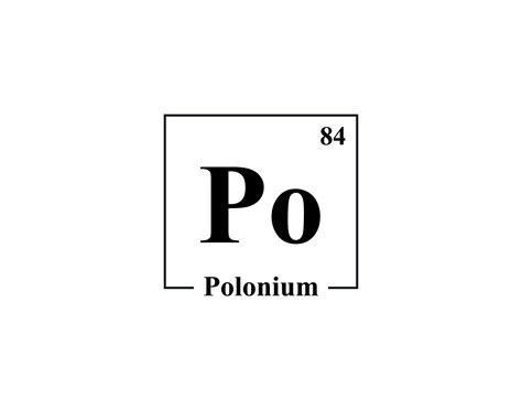 Polonium icon vector. 84 Po Polonium 18916629 Vector Art at Vecteezy