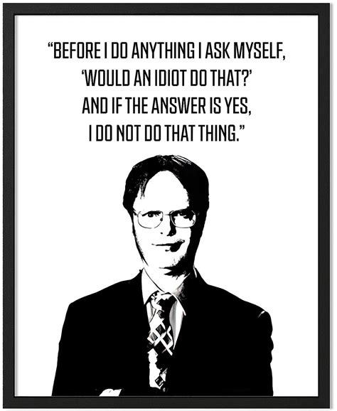 Dwight Schrute Art Poster The Office Desk Art