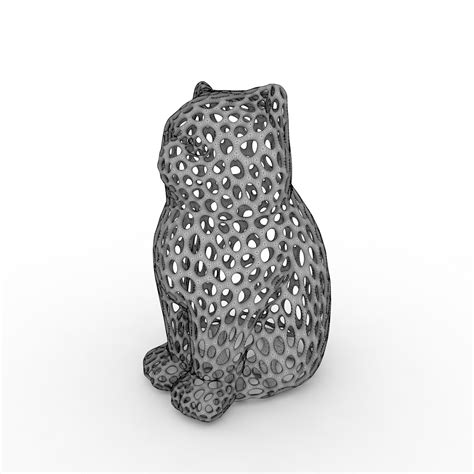 القط الجوف Voronoi نموذج الطباعة 3d Llllline