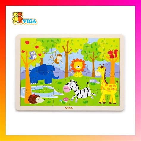 Jigsaw Puzzle Safari 小孩玩具拼图野生植物园 Teka teki Kanak kanak Safari