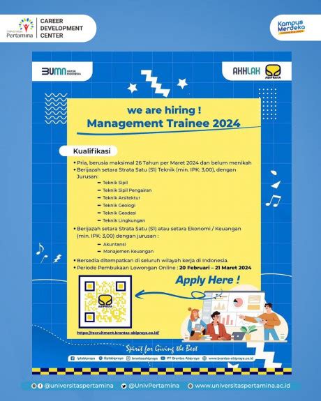 Berita Management Trainee PT Brantas Abipraya Persero 2024 CDC