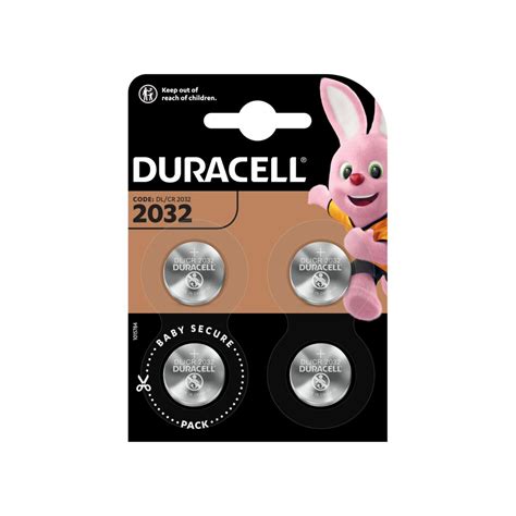Duracell CR2032 lithium x 4 batteries - HelloBatteries