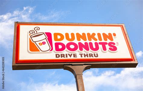 Chicago, IL, USA, Sept 1, 2023, Dunkin' Donuts sign, symbolizing ...