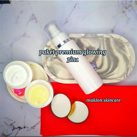 Jual ETALASE BRANDING MAKLON 3IN1 PAKET GLOWING WHITENING MAKLON