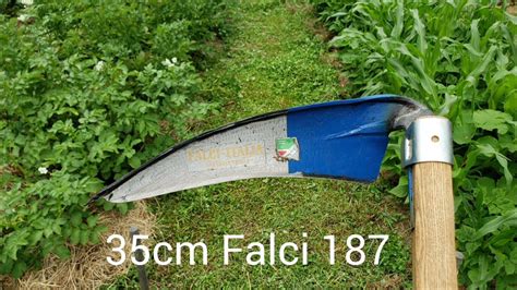 Mowing A Garden Path With A 35cm Falci 187 Scythe Blade Youtube