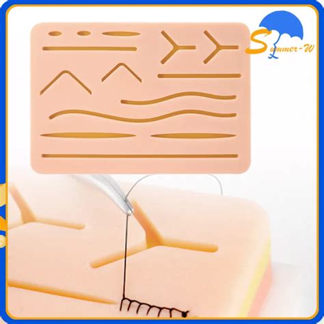 Suture Pad Layer Model Kulit Silikon Pad Sutura Latih Jahit Luka