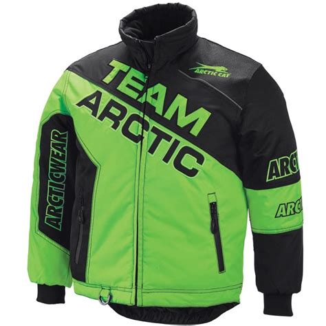 Arctic Cat Youth Team Arctic Insulated Snowmobile Jacket - Green Purple ...