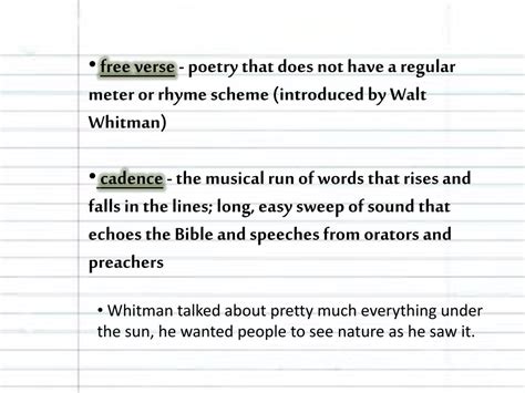 Ppt Walt Whitman Song Of Myself Powerpoint Presentation Free