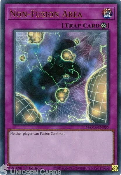 MAMA EN095 NON FUSION AREA Ultra Rare 1st Edition Mint YuGiOh Card