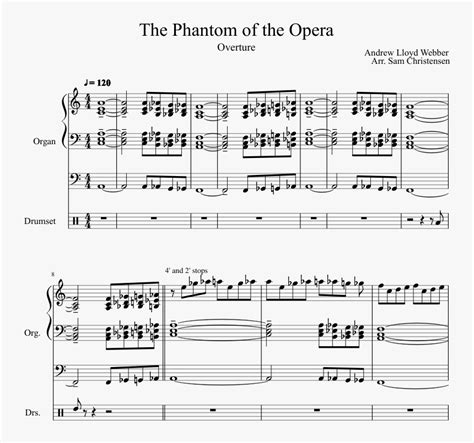 The Phantom Of The Opera Sheet Music Composed By Andrew - Phantom Of ...