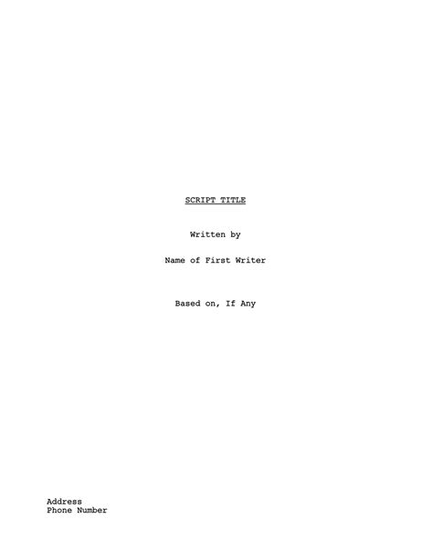 Movie Script Cover