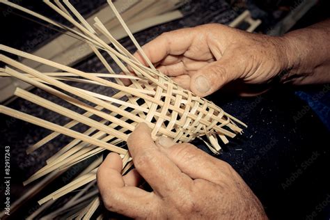 Bamboo Weaving Stock Photo Adobe Stock