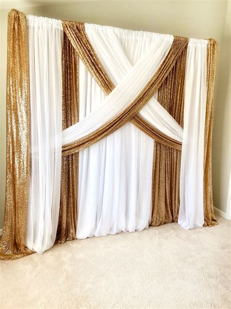 Glitz And Glam Backdrop Curtain Backdrop Wedding Wedding Backdrop Easy Backdrops