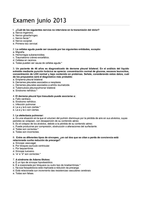 Examen Junio 2013 preguntas y respuestas Examen junio 2013 1 Cuál