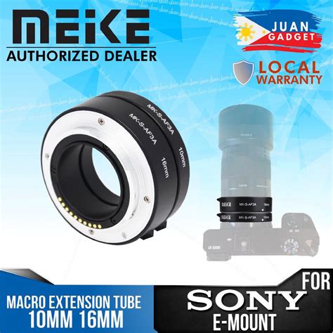 Meike MK S AF3A Metal Auto Focus Macro Extension Tube 10mm 16mm For