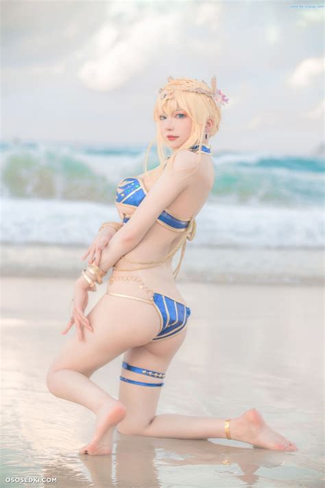 起司块wii Fate series Artoria Pendragon naked cosplay asian 34 photos