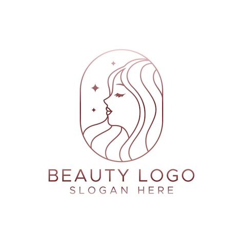 Arte de la línea belleza diseño del logotipo de la cara de la mujer