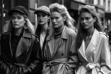 Premium AI Image | Fashionable model girls pose in stylish clothes on ...