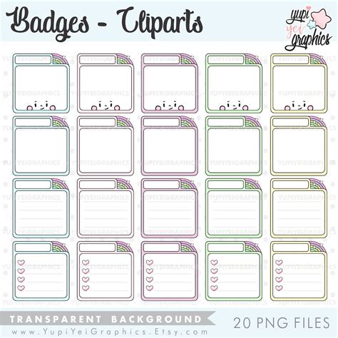 Badges Clipart Reminders Clipart School Clipart Planner Icons Speech Bubbles Clipart Bullet