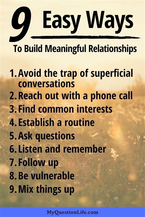 Ways To Build Meaningful Relationships That Matter My Question Life