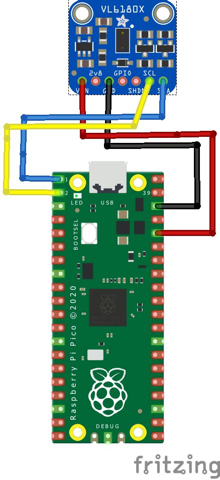 Raspberry Pi Pico and VL6180X module circuitpython example - rp2040 ...