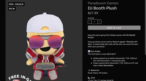 Tds Dj Booth Plush Skin Please Give Me Money I Wasted Php For