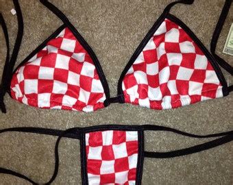 Checkered Bikini Etsy