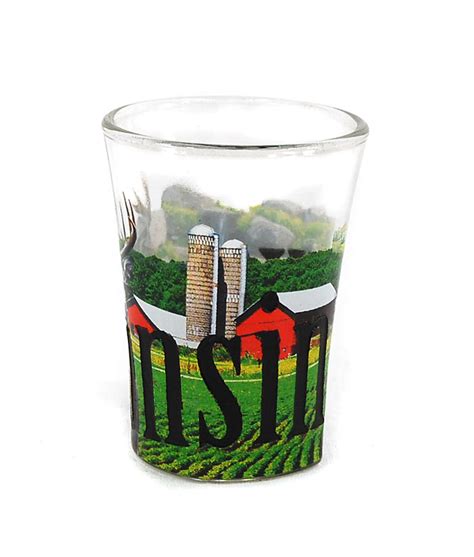 Wisconsin Color Shot Glass Americaware